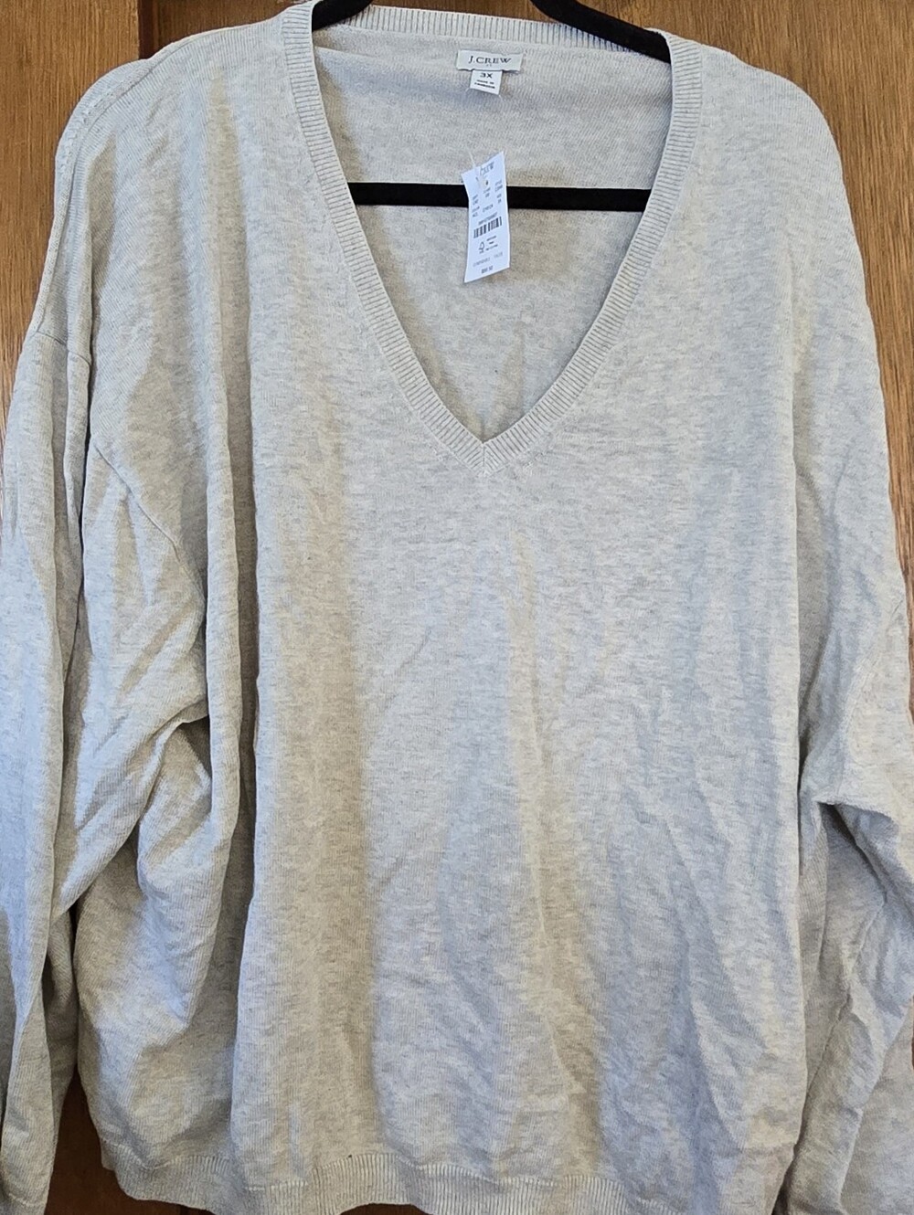 J. Crew Oatmeal V-Neck Long Sleeve Sweater